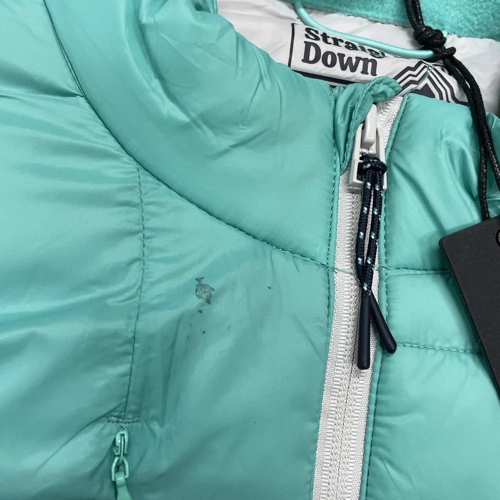 NWI Straight Down Alpha Vest Blue Teal Men Sz XL MARK STAIN Golf Puffer